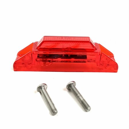 TRUCK-LITE 35 Series, LED, Red Rectangular, 1 Diode, Marker Clearance Light, P2, 2 Screw, Fit 'N Forget M/C 35200R3